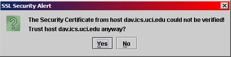 Untrusted Server Warning